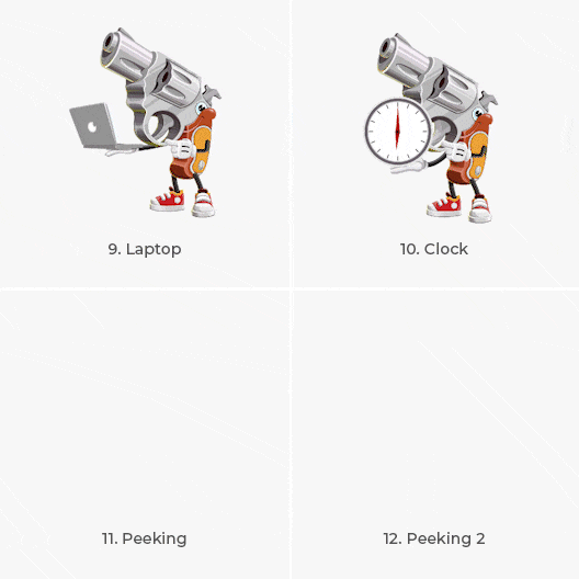 Pistol Character Animated GIFs Collection GraphicMama