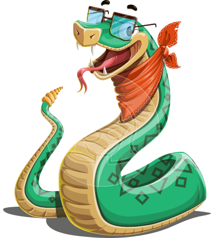 Cute Snake Cartoon Character