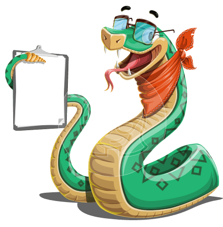 Cute Snake Cartoon Character
