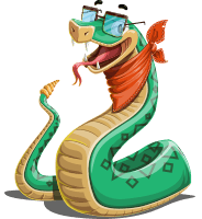 Cute Snake Cartoon Character