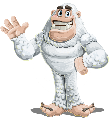 Cartoon Yeti Vector Character