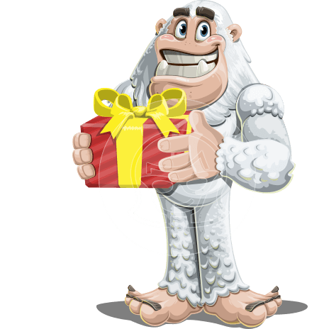 Cartoon Yeti Vector Character