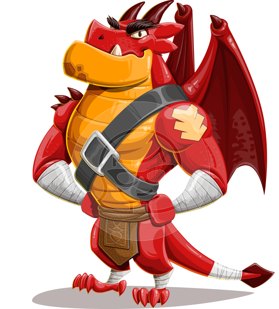 Cartoon Dragon Guardian Character
