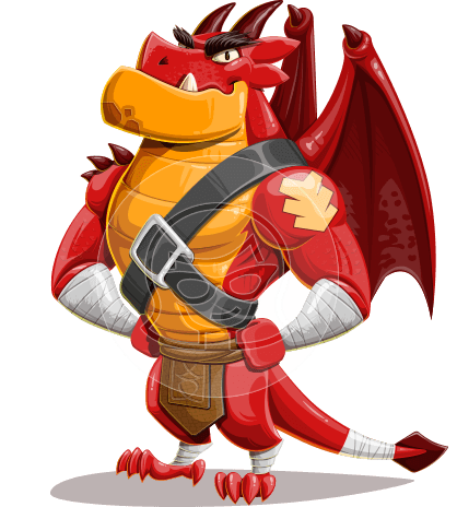 Cartoon Dragon Guardian Character
