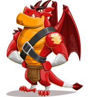 Cartoon Dragon Guardian Character