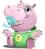 Little Hippo Cartoon Character
