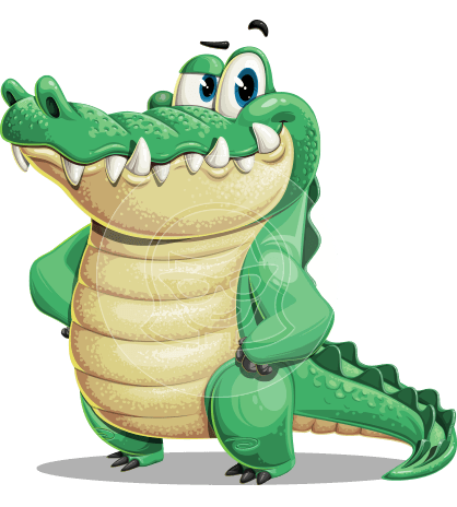 Gator Cartoon Vector Character