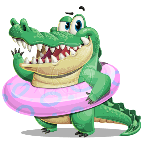 Gator Cartoon Vector Character