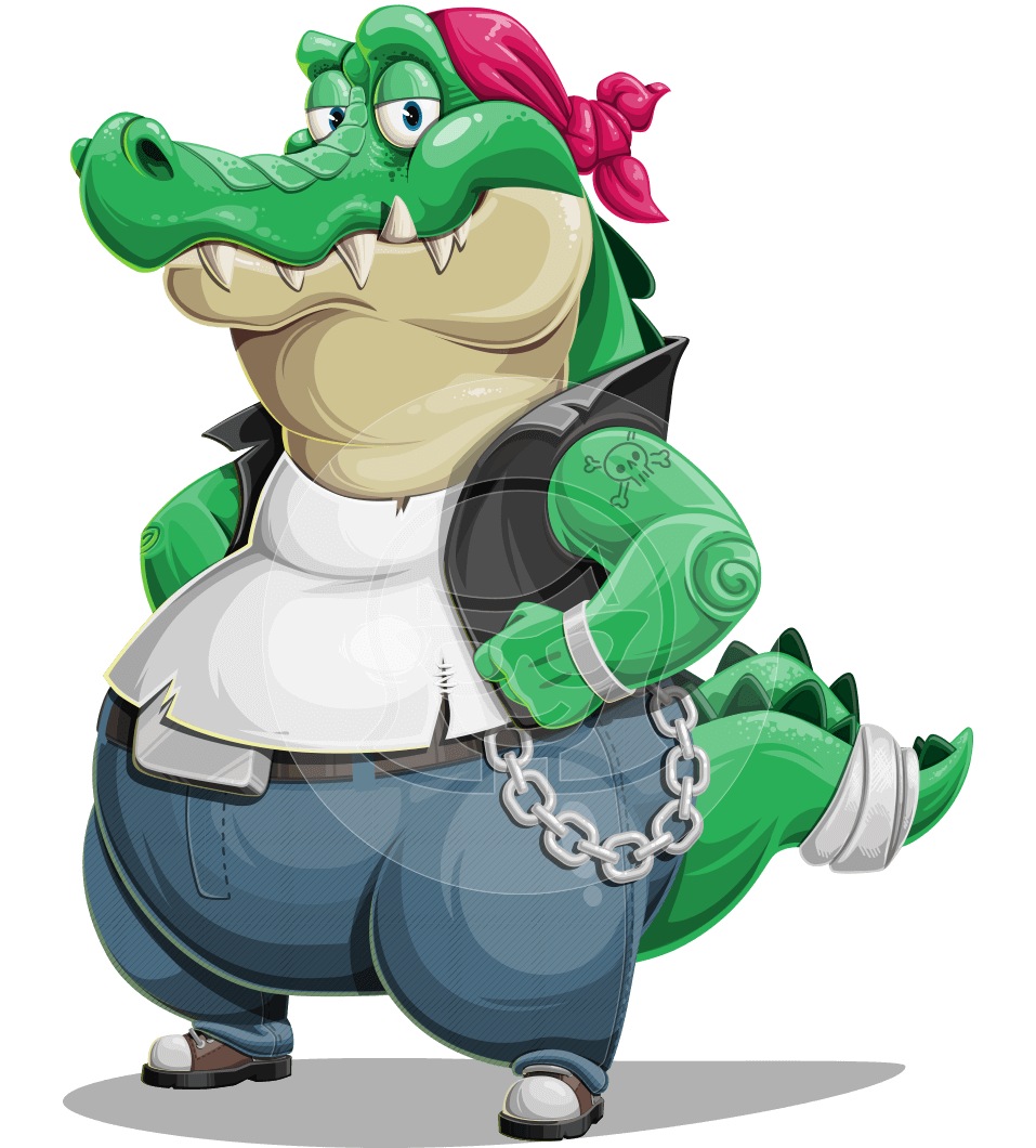 Bad Crocodile Cartoon Character