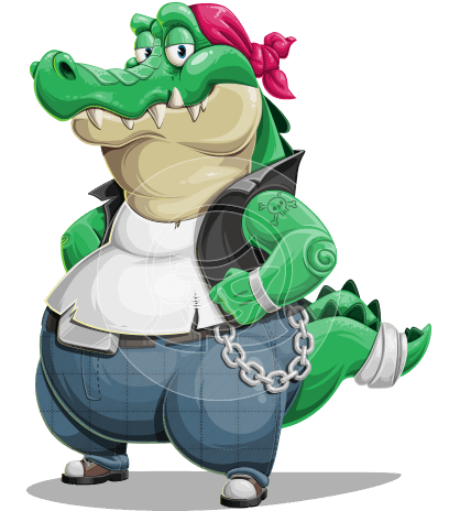 Bad Crocodile Cartoon Character