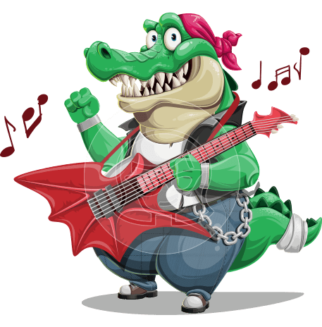 Bad Crocodile Cartoon Character