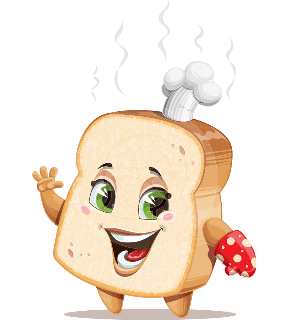 Bread Chef Cartoon Character