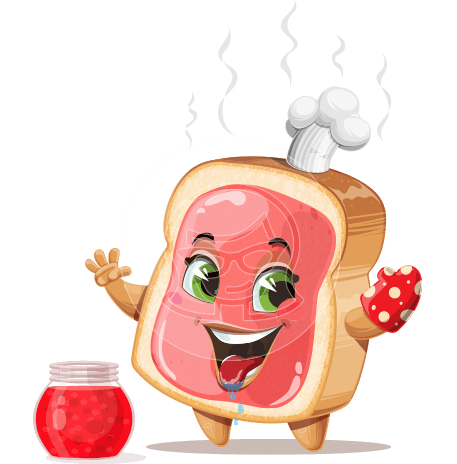 Bread Chef Cartoon Character