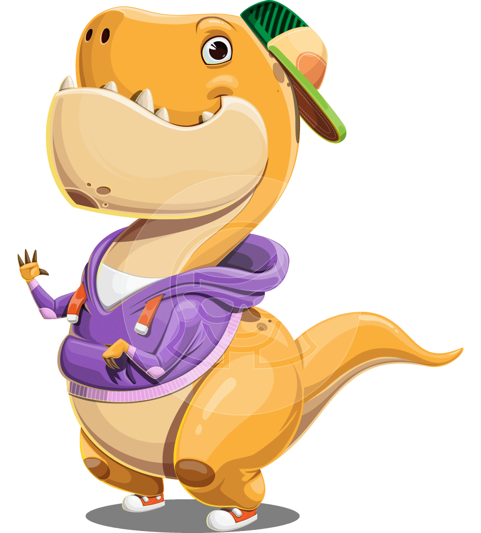 Cartoon Yellow Dinosaur Character