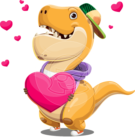 Cartoon Yellow Dinosaur Character