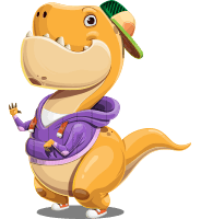 Cartoon Yellow Dinosaur Character