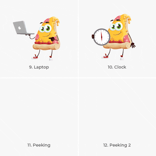 Cartoon Pepperoni Pizza Character Animated GIFs GraphicMama