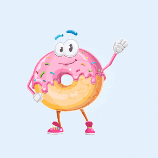 Cartoon Doughnut Character Animator GIFs GraphicMama