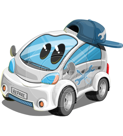 Mechanic Car Cartoon Character