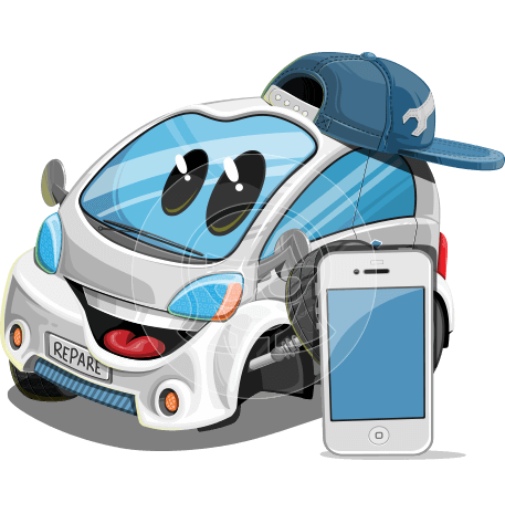 Mechanic Car Cartoon Character