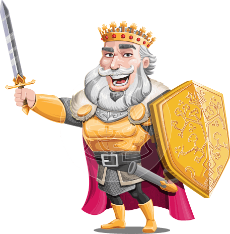 Handsome King Cartoon Character
