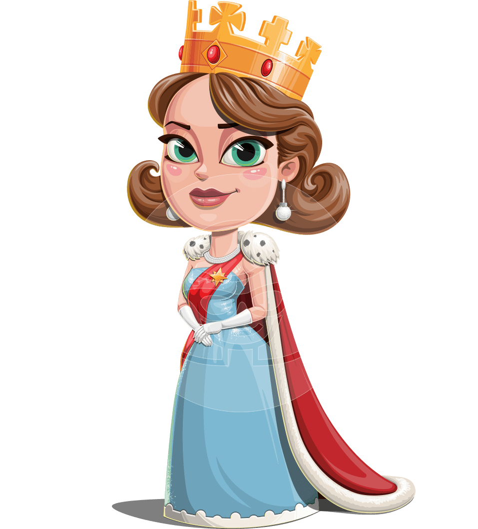 Cute Queen Cartoon Character