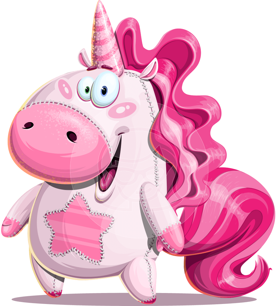 Pink Unicorn Toy Cartoon Character