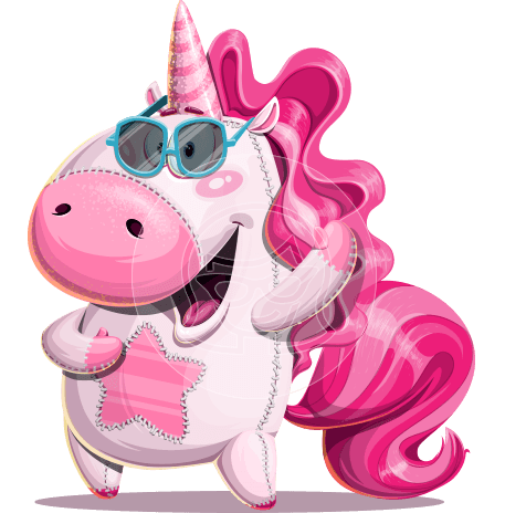 Pink Unicorn Toy Cartoon Character