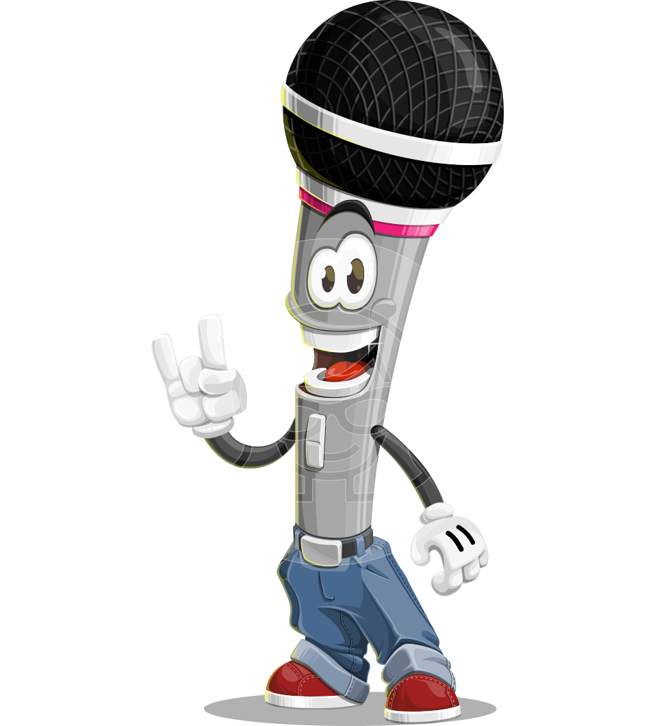 Mic Cartoon Character
