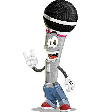 Mic Cartoon Character
