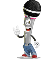 Mic Cartoon Character
