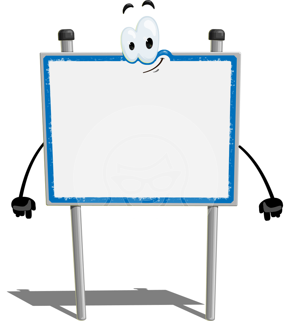 Cartoon Signage Character