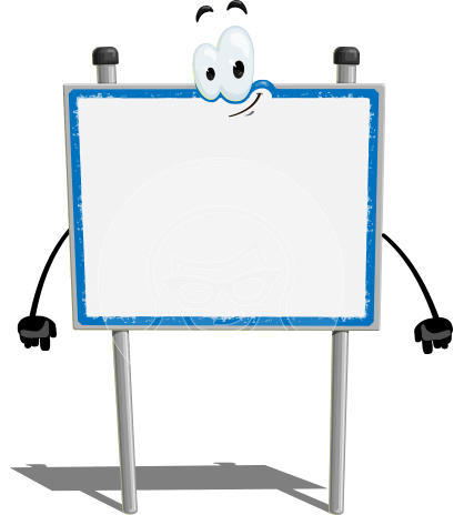 Cartoon Signage Character