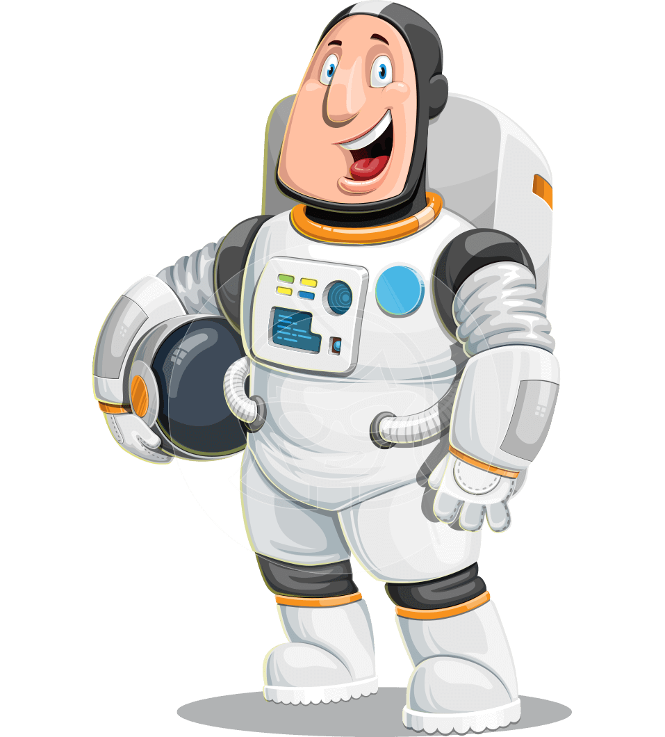 Cool Astronaut Man Cartoon Character