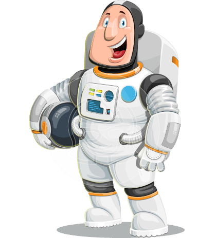 Cool Astronaut Man Cartoon Character