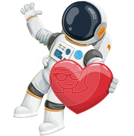 Cool Astronaut Man Cartoon Character