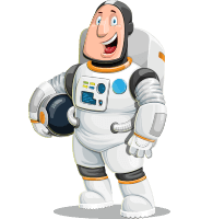 Cool Astronaut Man Cartoon Character