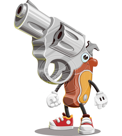 Pistol Cartoon Character