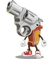 Pistol Cartoon Character