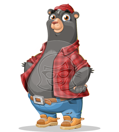 Black Bear Character Set