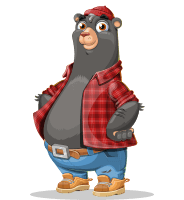 Black Bear Character Set