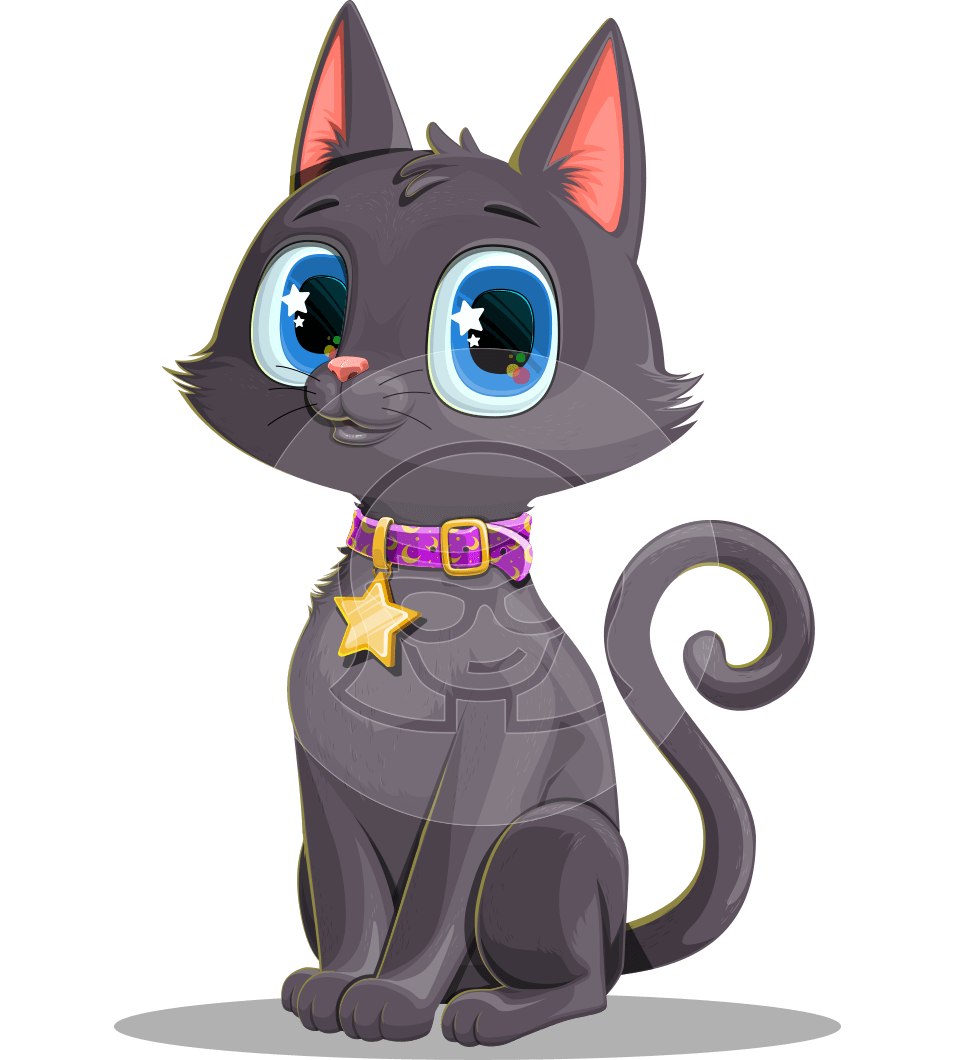 Bombay Black Cat Character