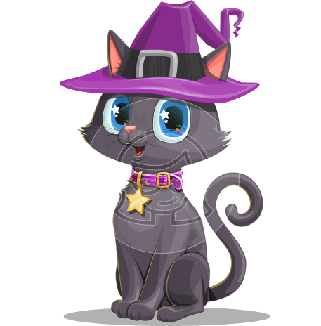 Bombay Black Cat Character