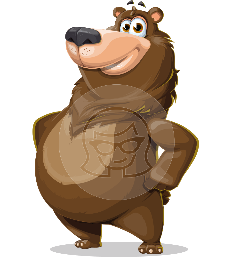Brown Bear Cartoon Character