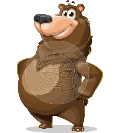 Brown Bear Cartoon Character