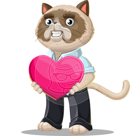 Business Cat Cartoon Character