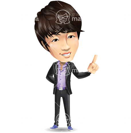 Fashionable Asian Man Character Animator Puppet