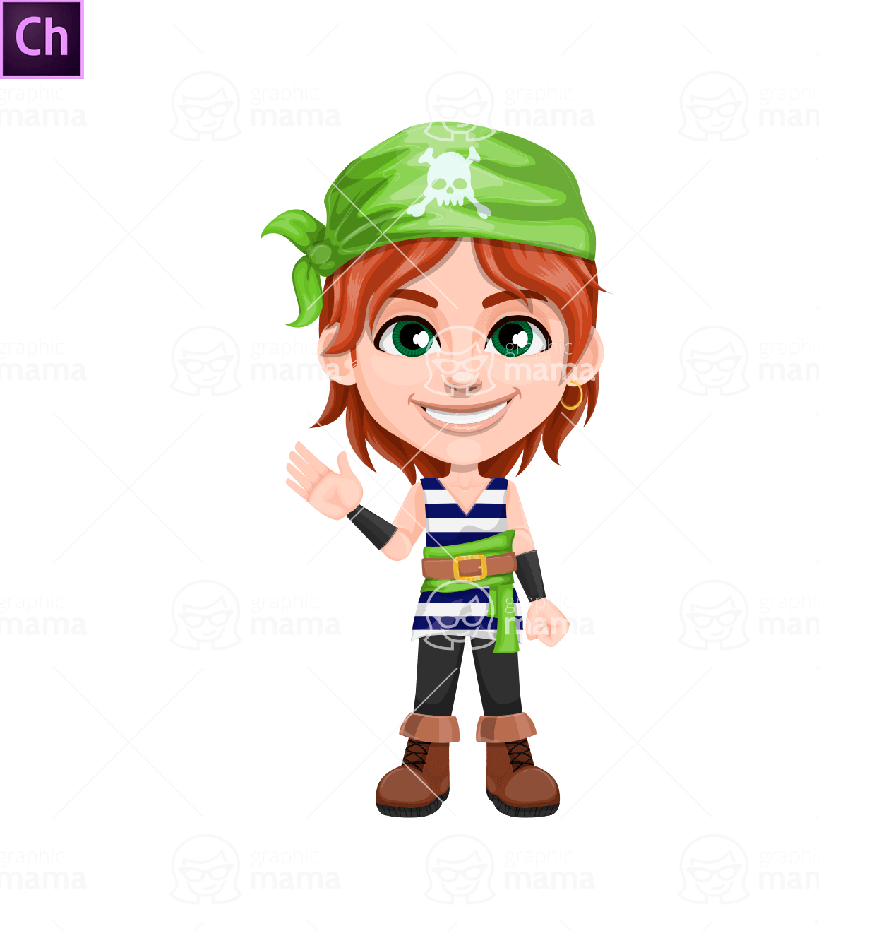 Little Pirate Kid Character Animator Puppet