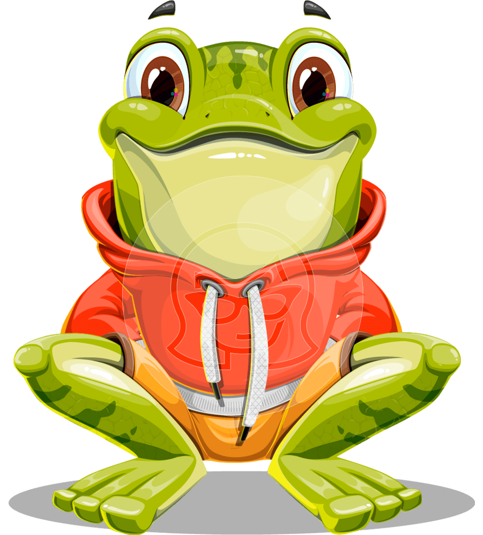 Frog Cartoon Vector Character