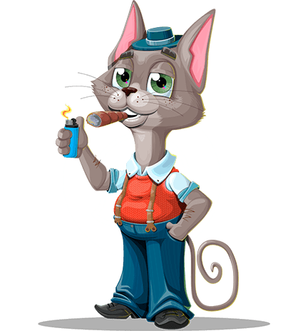 Gangster Cat Cartoon Character